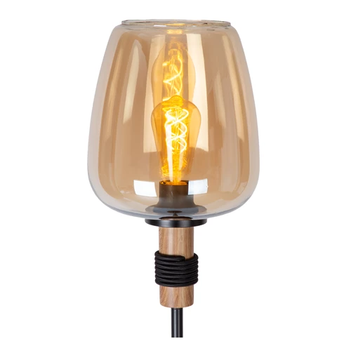 Lucide ILONA - Lámpara de suelo - Ø 34 cm - 1xE27 - Ámbar - detalle 1